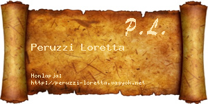 Peruzzi Loretta névjegykártya